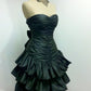 Vintage Short Party Dress Strapless Ruffles Homecoming Dress       fg6331