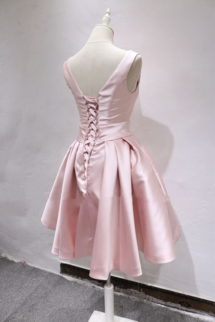 Robe de soirée à col rond, robe sans manches en satin avec perles fg6389