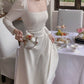 Mode Langarm Partykleid A-Linie Neue Mode Abendkleid fg6068
