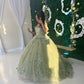 Green Off The Shoulder Quinceanera Dresses For Sweet 16 Girls Princess Ball Gowns      fg6502