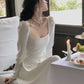 Mode Langarm Partykleid A-Linie Neue Mode Abendkleid fg6068