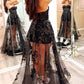 Robe de bal en dentelle transparente, sans bretelles, fg6666