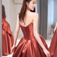 Evening Dress, Chic Party Dress, Strapless Prom Dress,satin Formal Dress,custom Made      fg6752