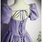 Satin Short Sleeves Beaded Party Dress, A-line Long Prom Dress      fg6423