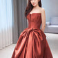Evening Dress, Chic Party Dress, Strapless Prom Dress,satin Formal Dress,custom Made      fg6752