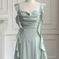Sage Green Party Dress Short Prom Dress       fg6030