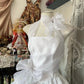 A Line White Birthday Outfit Short Evening Dress Vintage Short Party Dress Homecoming Dress  fg8036