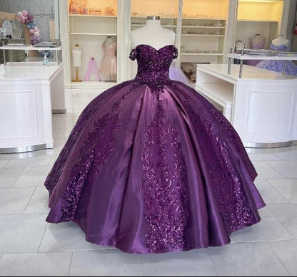 elegant dark purple quinceanera dresses Amarra Purple Quinceaera Dresses