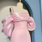 Pink Prom Dress Elegant Fashion Party Dress With Split   fg7436
