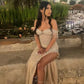 Champagne Off Shoulder Long Party Prom Dresses Formal Evening Dress fg7583