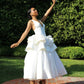 A Line White Sexy Evening Dress Ankle Length Prom Dresses   fg7567