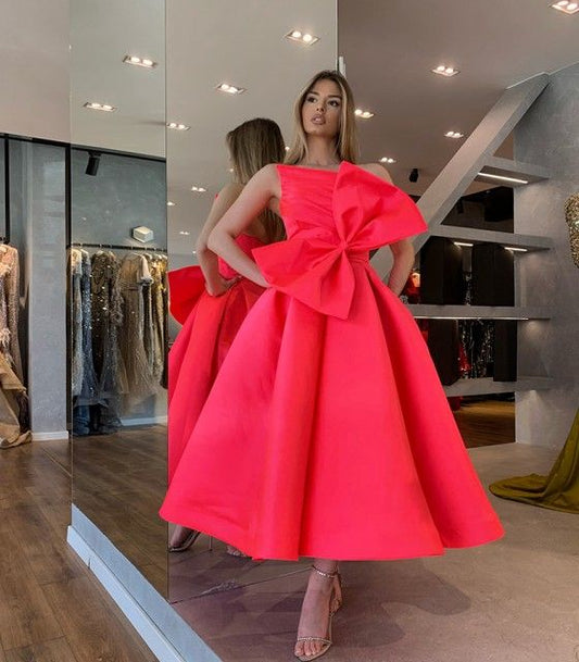 Robe de soirée à gros nœud pour femme, élégante et magnifique, fg5706