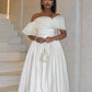 Ivory Off Shoulder Evening Dress New Arrive Prom Dresses   fg7572