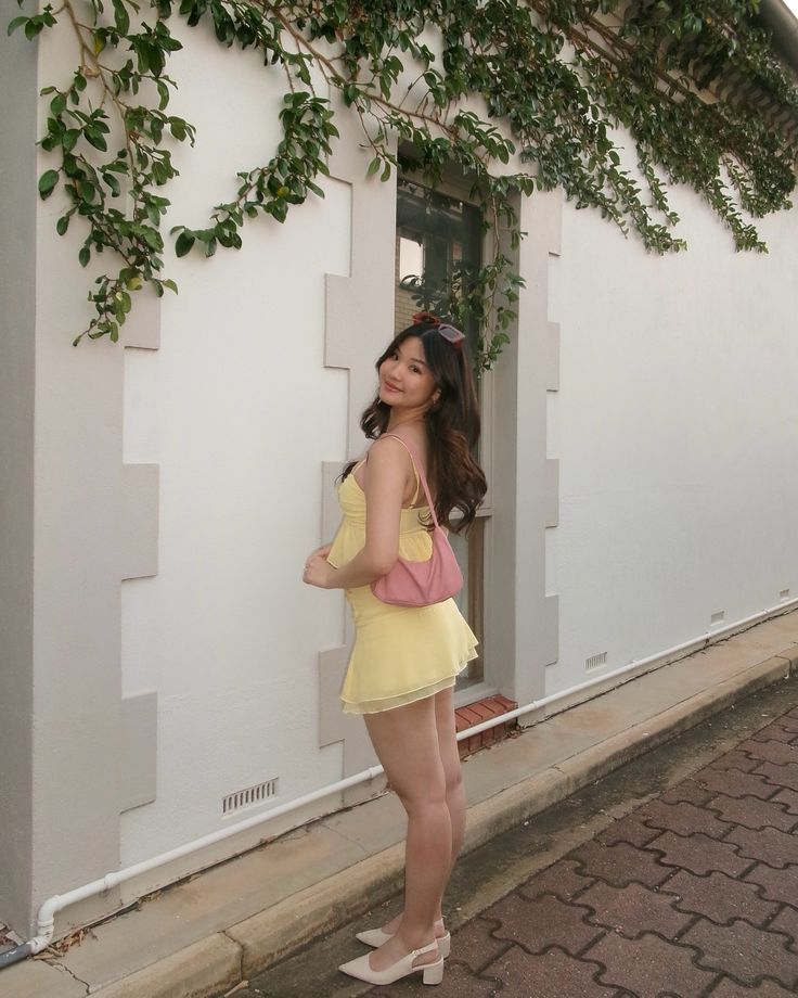 Two Piece Yellow Birthday Outfit Short Evening Dress Short Party Dress Homecoming Dress  fg8057