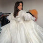 A Line Long Sleeves Off Shoulder Long Wedding Dresses Evening Gown        fg7123