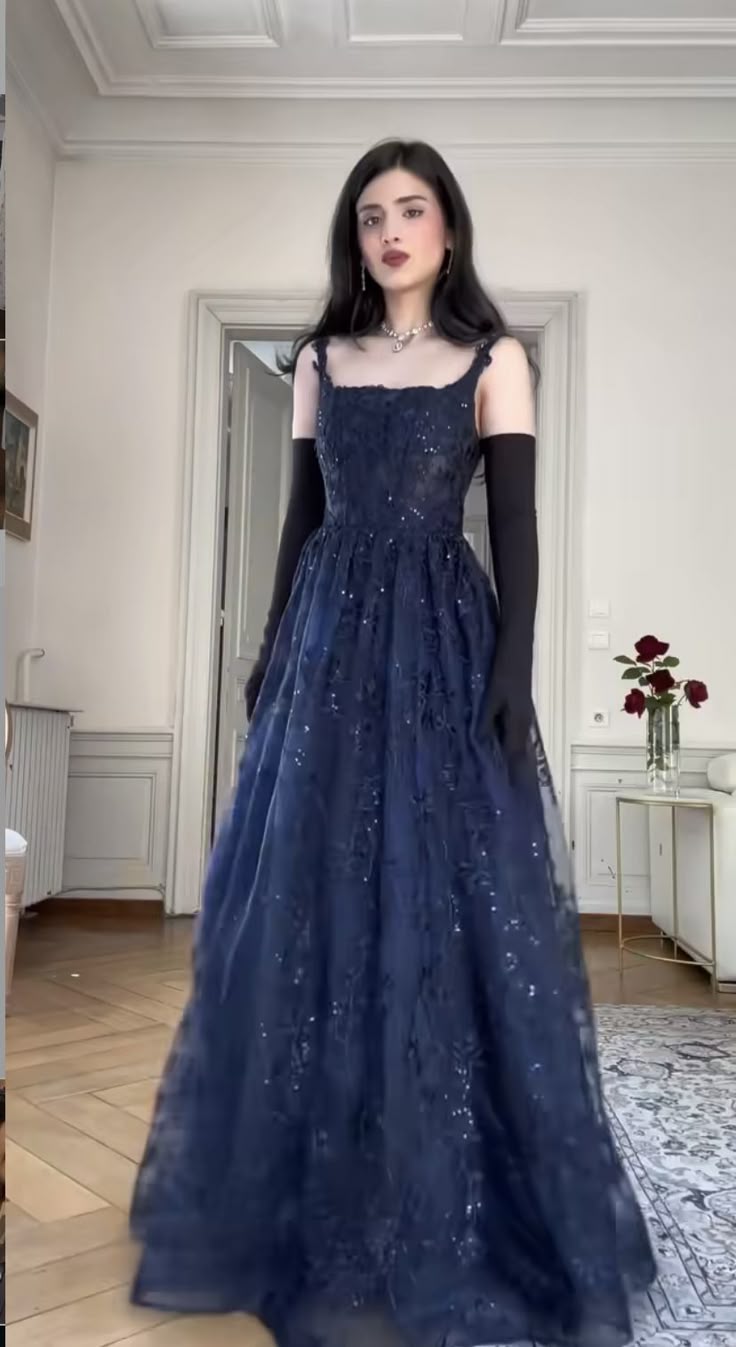 A Line Navy Blue Elegant Birthday Party Dress Long Evening Dress fg718 formalgowns A Line Navy Blue Elegant Birthday Party Dress Long Evening Dress fg718 formalgowns