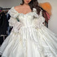 A Line Long Sleeves Off Shoulder Long Wedding Dresses Evening Gown        fg7123