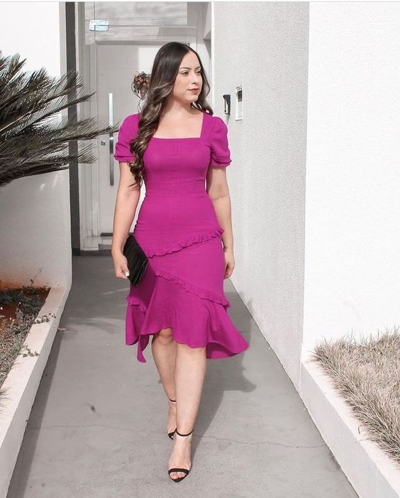 Short Sleeve Midi Dress,Short Evening Dress fg5835 – formalgowns