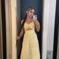 Yellow Fashion Long Prom Dress Evening Party Dresses  fg7738