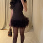 Brown Fashion Birthday Outfit Short Evening Dress Short Party Dress Cocktail Dresses   fg8051