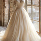Robe de mariée longue et unique, coupe trapèze, sans bretelles, tenue de soirée, fg7736