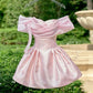 A Line Pink Off Shoulder Homecoming Dress Short Party Dress    fg7634