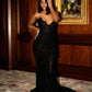 Black Strapless Mermaid Long Prom Dress Evening Gown        fg6763