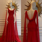 Chiffon Evening Dress Elegant Sleeveless Prom Dress    fg8166
