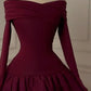 Burgundy Off Shoulder Homecoming Dress Short Evening Dress Cocktail Dresses Short Party Dress   fg7949