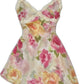 Floral Print Cocktail Dress Short Party Dress      fg7539