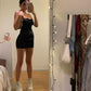 Black Birthday Outfit Short Evening Dress Cocktail Dresses Short Party Dress Homecoming Dress  fg8005