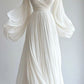 Modest V Neck A-Line Chiffon Vintage Long Evening Party Dresses    fg7690