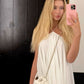 Robe de soirée courte blanche trapèze, robe de cocktail, robe de soirée courte fg7931