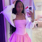Tenue d'anniversaire rose, robe de soirée courte, robe de cocktail, robe de soirée courte fg7980
