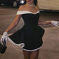 A Line Off Shoulder Homecoming Dress Short Evening Dress Cocktail Dresses Short Party Dress   fg7923