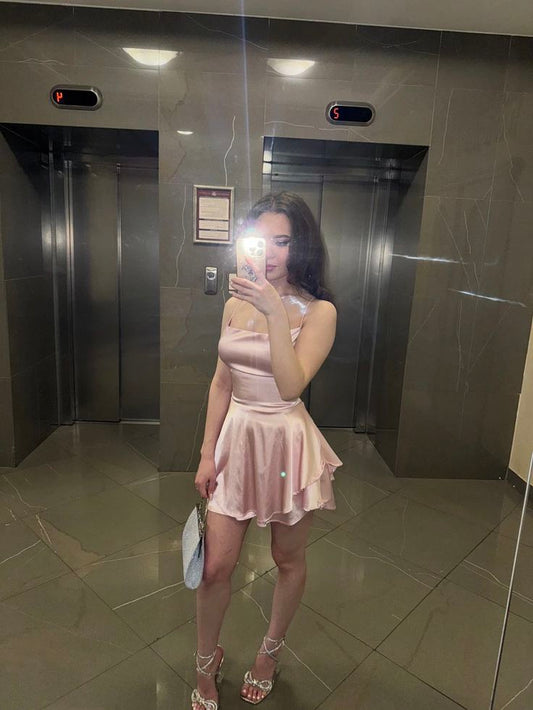 Tenue d'anniversaire rose, robe de soirée courte, robe de cocktail, robe de soirée courte, robe de bal fg8002