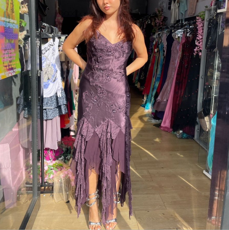 Nouvelle robe de bal à bretelles spaghetti et ourlet irrégulier fg7101