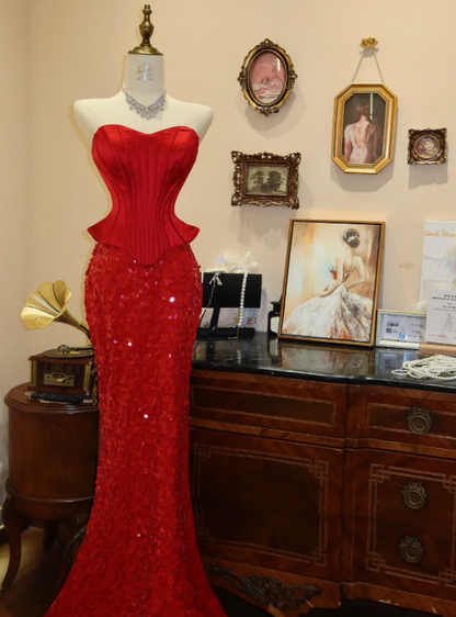 Red Mermaid Prom Party Dress Sexy Evening Dress 21st Birthday Outfit fg8666 Red Mermaid Prom Party Dress Sexy Evening Dress 21st Birthday Outfit fg8666