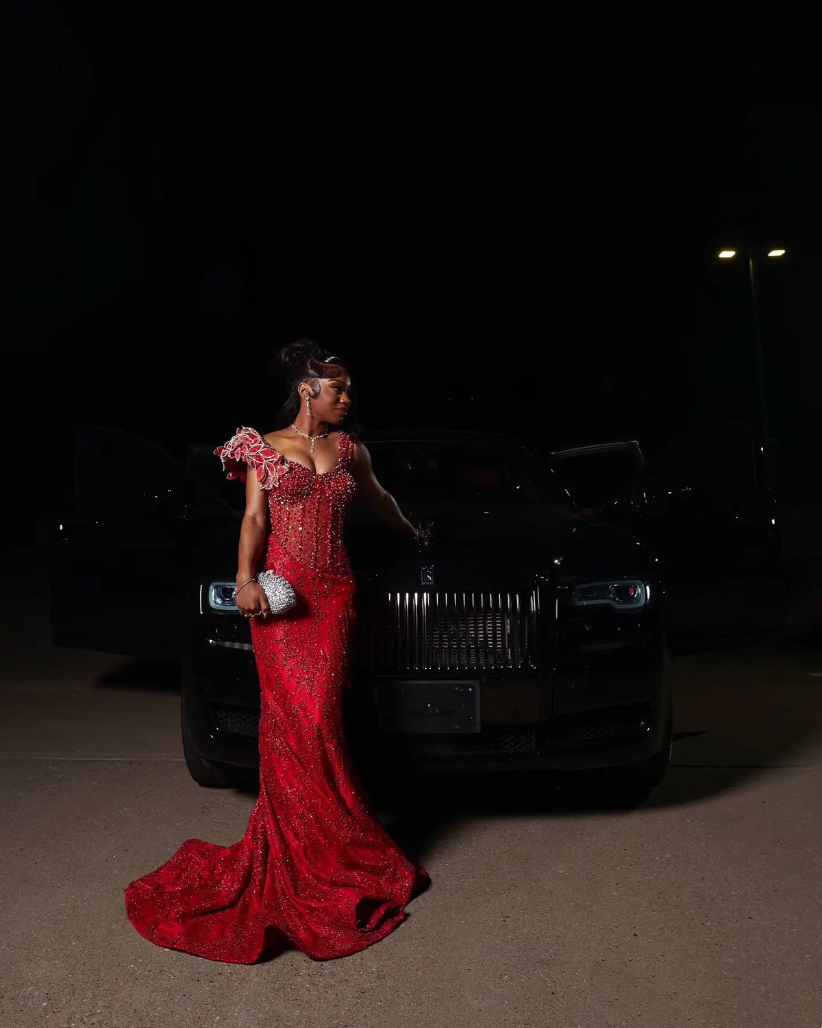 Red Mermaid Long Prom Dresses Formal Evening Dress  fg7601