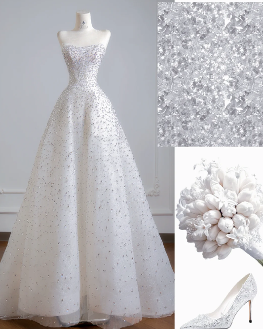 A Line Tulle  Long Formal Dress Unique Evening Dresses  fg7656