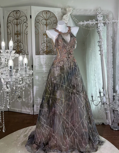 Robe de soirée longue sirène colorée à paillettes, tenue de remise de diplôme fg8362