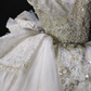 Strapless Beaded High Low Tulle Wedding Dress,Prom Gown fg8933