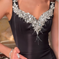 Schwarzes Meerjungfrau-Kleid, sexy, langes Abendkleid, Partykleider fg7763