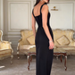 Schwarzes Meerjungfrau-Kleid, sexy, langes Abendkleid, Partykleider fg7763