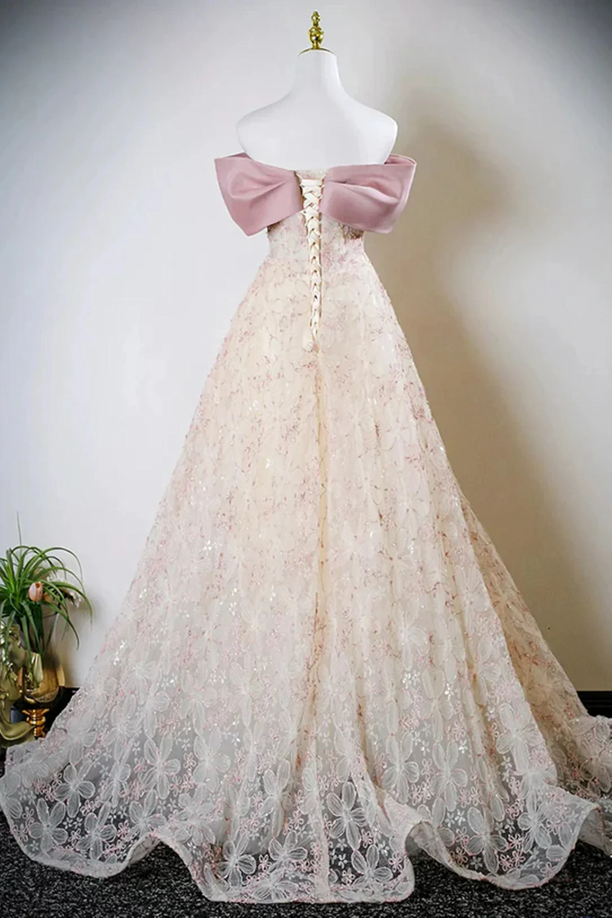 Floral Lace Sweetheart Prom Dress Party Dress, A-line Fairytale Flowers Prom Dress  fg8743