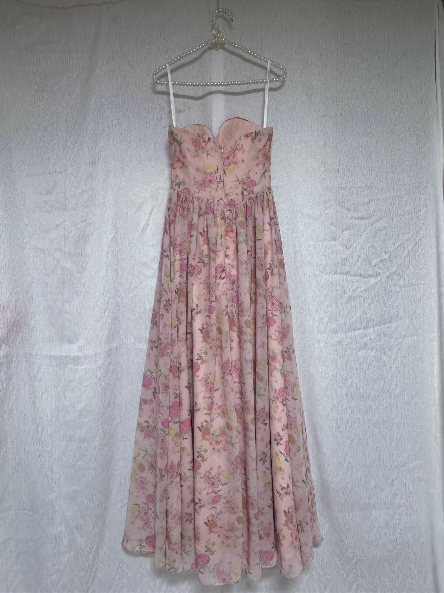 Chiffon Flora Prom Party Dress Sweetheart Neck Evening Dress  fg8752