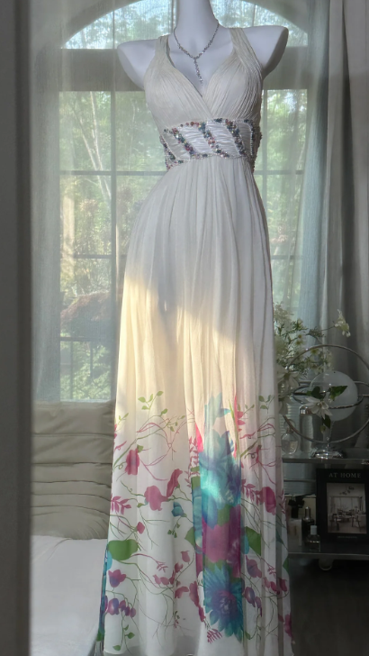 Robe de soirée longue sirène colorée à paillettes, tenue de remise de diplôme fg8362