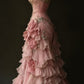 Pretty Ball Gown Pink Spaghetti Straps Tulle Long Quinceanera Dress  fg8527