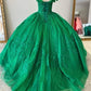 Green Quinceanera Dresses  Sweet 16 Dresses Ball Gown Applique Tulle Birthday Gowns    fg4569
