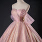 Pink Tulle Sequins Long Prom Dress, Pink Tulle Long Formal Evening Gowns        fg4420